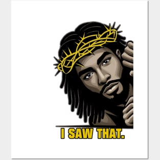 I Saw That Black Jesus Portrait Locs Posters and Art